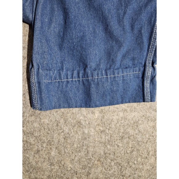 Liberty Denim Overalls Mens 44x32 Bib Workwear Carpenter Pockets Hemmed To 27 - Picture 4 of 9
